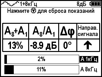 Режим "2-частоты" кабелеискателя Техно-Ас Успех КБИ-309Н