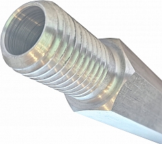 Наружная резьба шестигранного алюминиевого удлинителя для алмазной коронки Kern 1 1/4 UNC, 400 мм