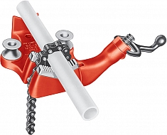 Применение цепных тисков для пластиковых труб Ridgid BC-210PA