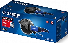Упаковка электрического резчика по бетону Зубр Профессионал РЭ-2700-300 Упаковка электрического резчика по бетону Зубр Профессионал РЭ-2700-300