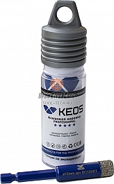 Упаковка коронки алмазной по керамограниту Keos Professional Vacuum Brazed 1/4" HEX 12 мм